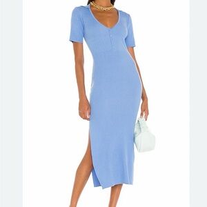 Bardot Knit Midi Dress in Cornflower